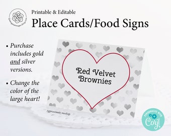 Tea Party Buffet Food Sign Banquet Tented Cards Lemon Place Cards Fruit Food Labels editable Table Cards Bridal Shower Buffet Card