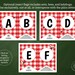 Picnic Letter Banner Editable printable message bunting red | Etsy