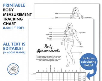 Body Measurements Chart For Weight Loss Pdf