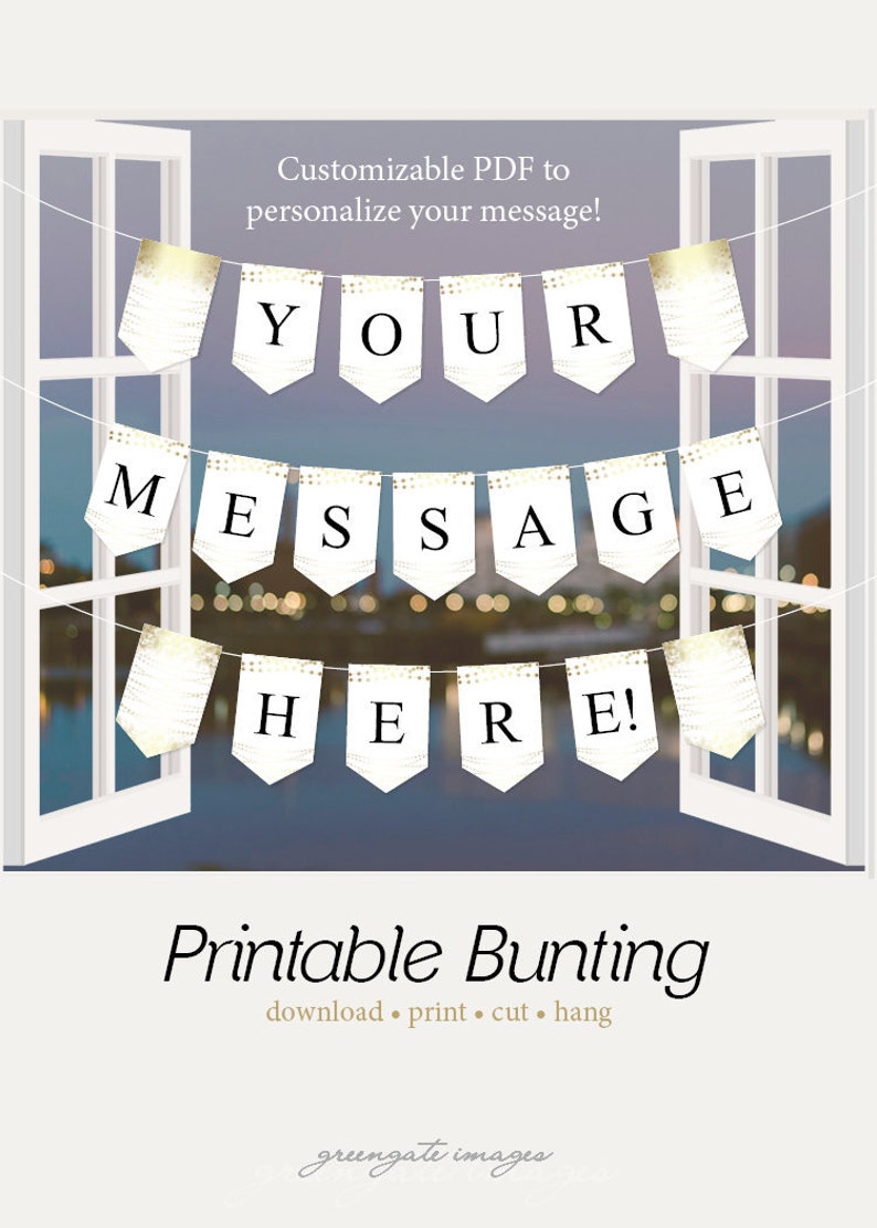 Personalized Letter Banner Message Banner Custom Message Etsy