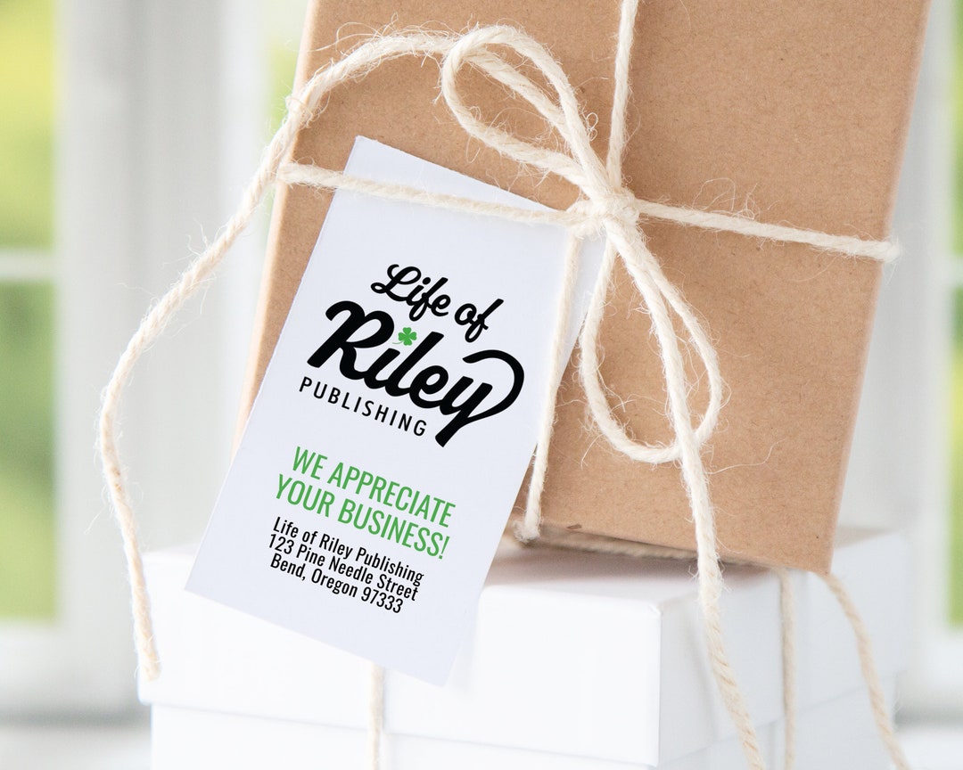 YOUR LOGO Gift Tag - PRINTABLE Instant Download. Edit in Corjl, Small