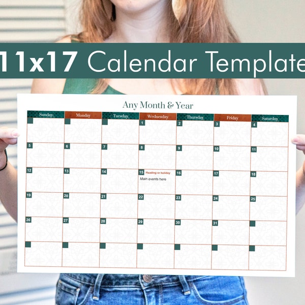 2024 Calendar 11x17 Etsy