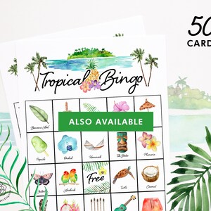 Tropical Greenery Gift Tag Printable Gift Tag, Favor Tag, Hang Tag ...