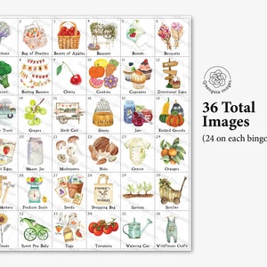 Locally Grown/farmer's Market Baby Bingo - 50 PRINTABLE, Unique Bingo ...