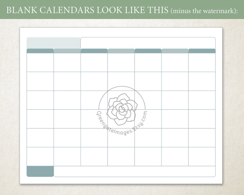 Editable Calendar Templates: 8.5x11 Landscape Calendar - Etsy