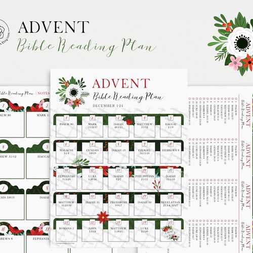 Advent Bible Reading Plan PRINTABLE Advent Calendar Etsy
