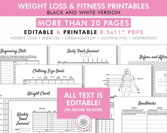 Free Printable Weight Loss Chart Pdf