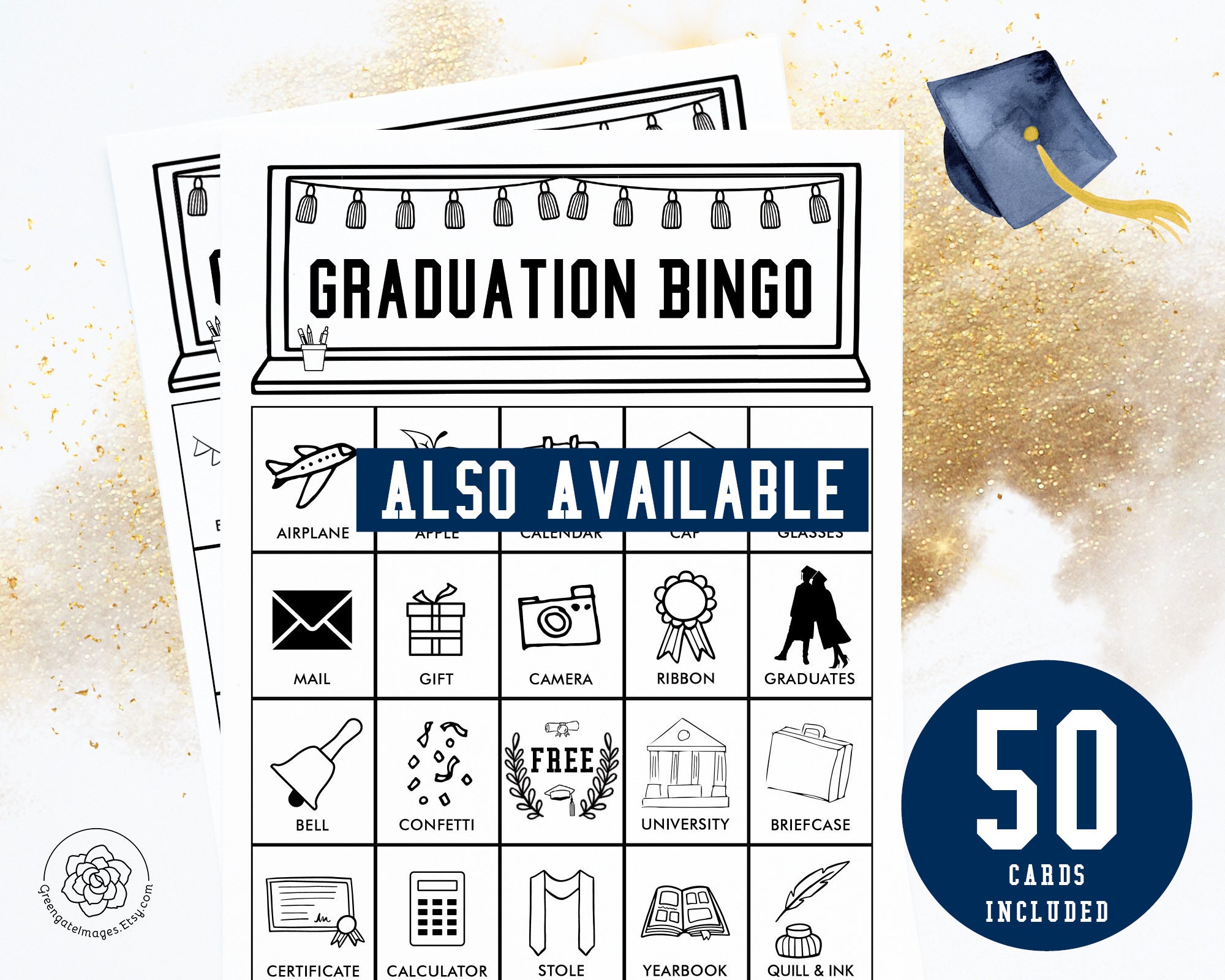 Printable Graduation Bingo Cards Printable Bingo Cards Graduation 