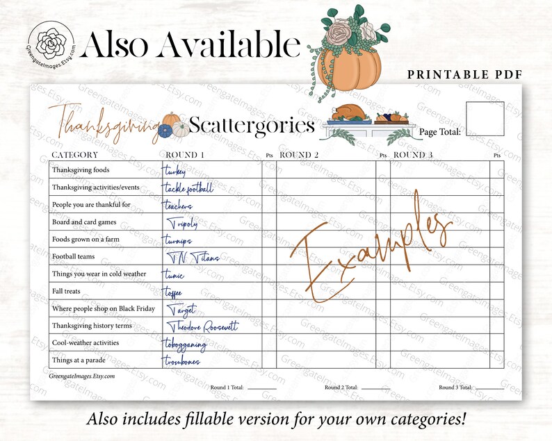 Thanksgiving Bingo Cards: Printable Bingo Cards Black and | Etsy
