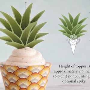 Pineapple Cupcake Wrappers With Toppers - PRINTABLE Twotti Frutti Party ...