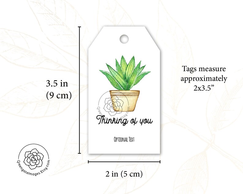 Thinking of You Gift Tags Printable Gift Tag Editable | Etsy