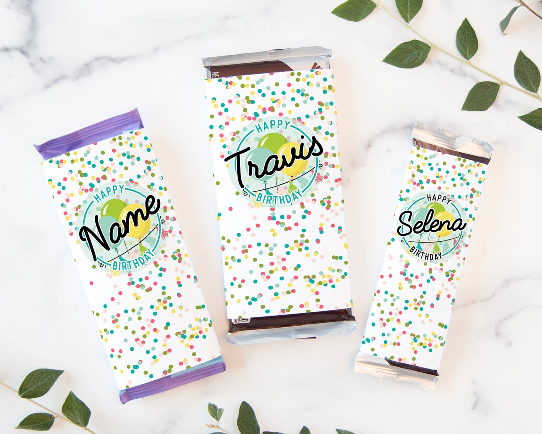 Birthday Candy Bar Wrappers - PRINTABLE Instant Download. King Size XL ...