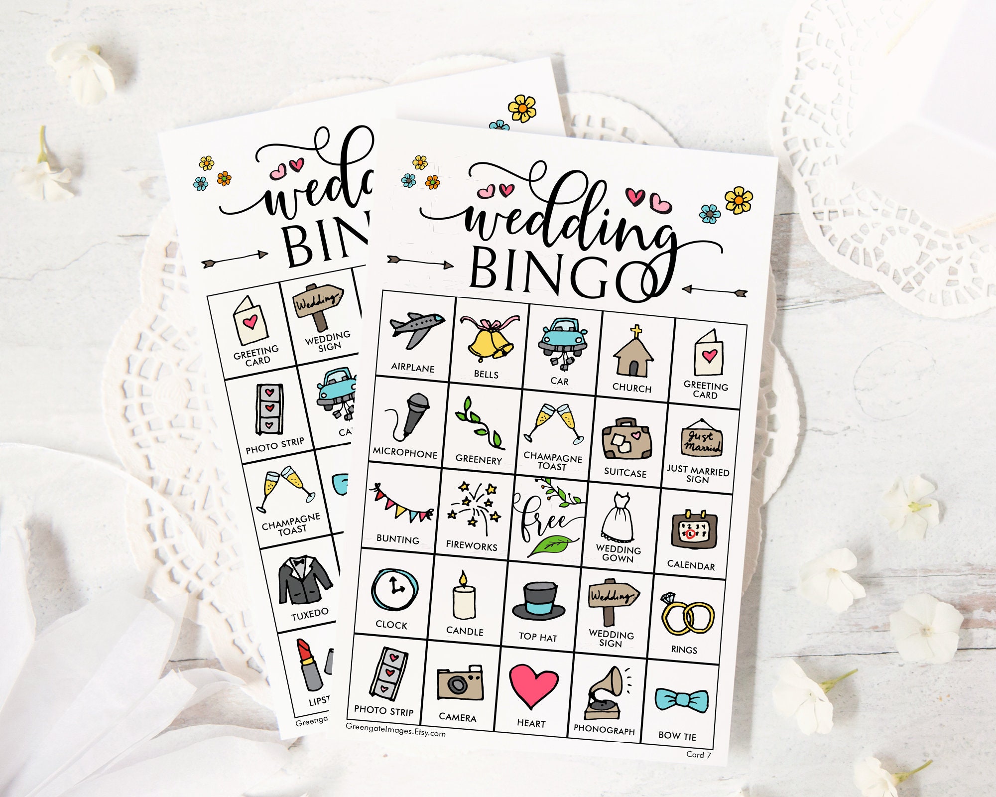 Wedding Bingo Cards Printable bingo cards colorful bingo Etsy.de