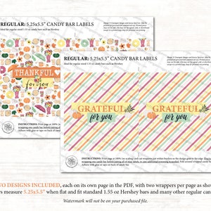 Thanksgiving/fall Candy Bar Wrappers PRINTABLE Hershey Bar Wrapper ...