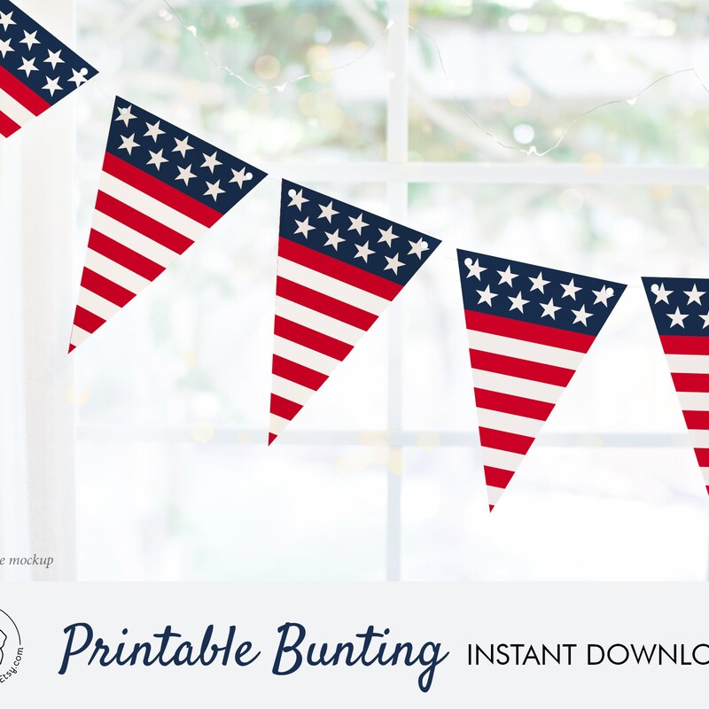 American Flag Bunting - Etsy