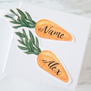 Karotte Geschenkanhänger - Corjl bearbeitbar, Gunstanhänger, druckbares Hangtag, Taschenanhänger, bearbeitbare Nachricht, Osterideen, Korbnamenanhänger, personalisieren