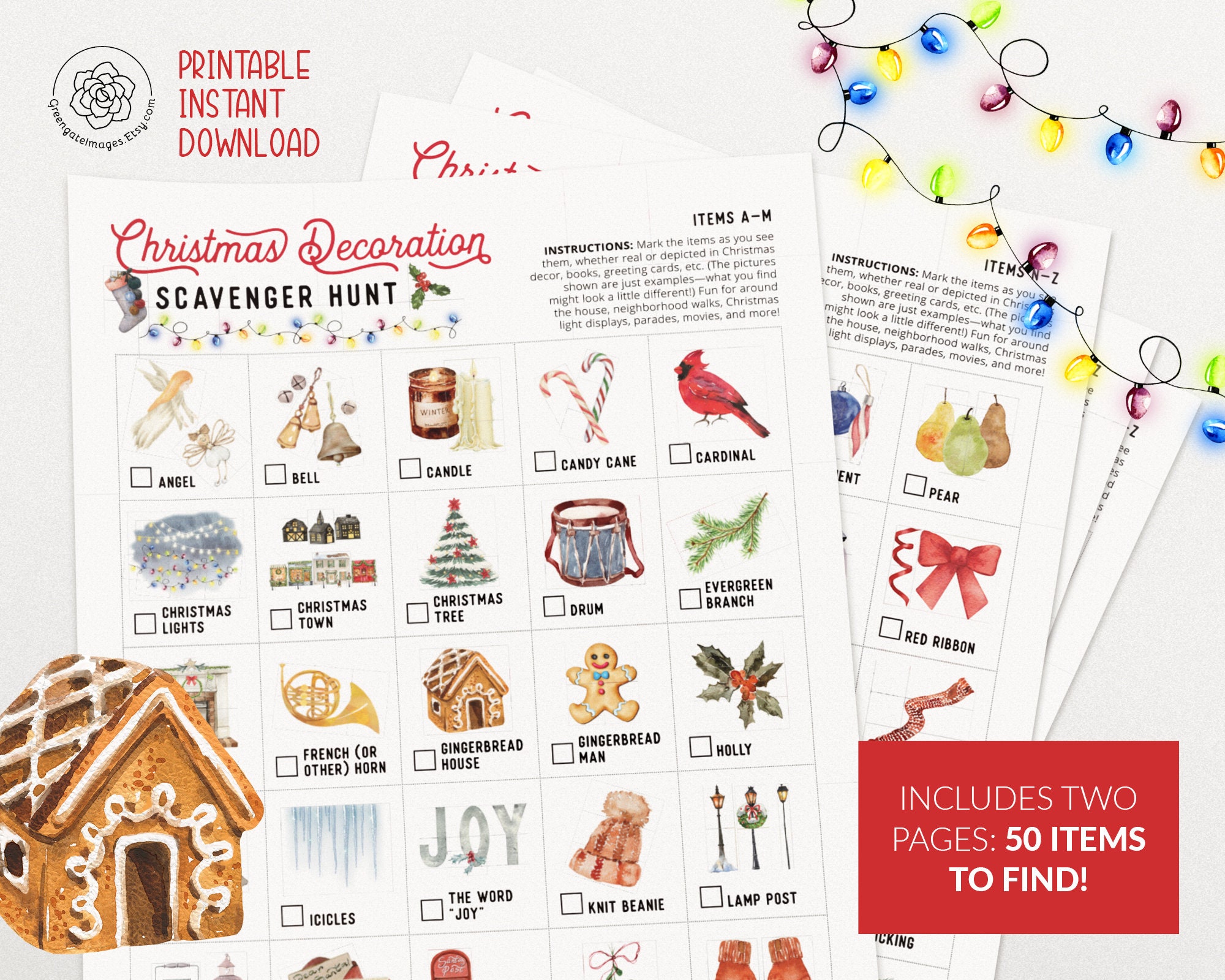 Christmas Decoration Scavenger Hunt 