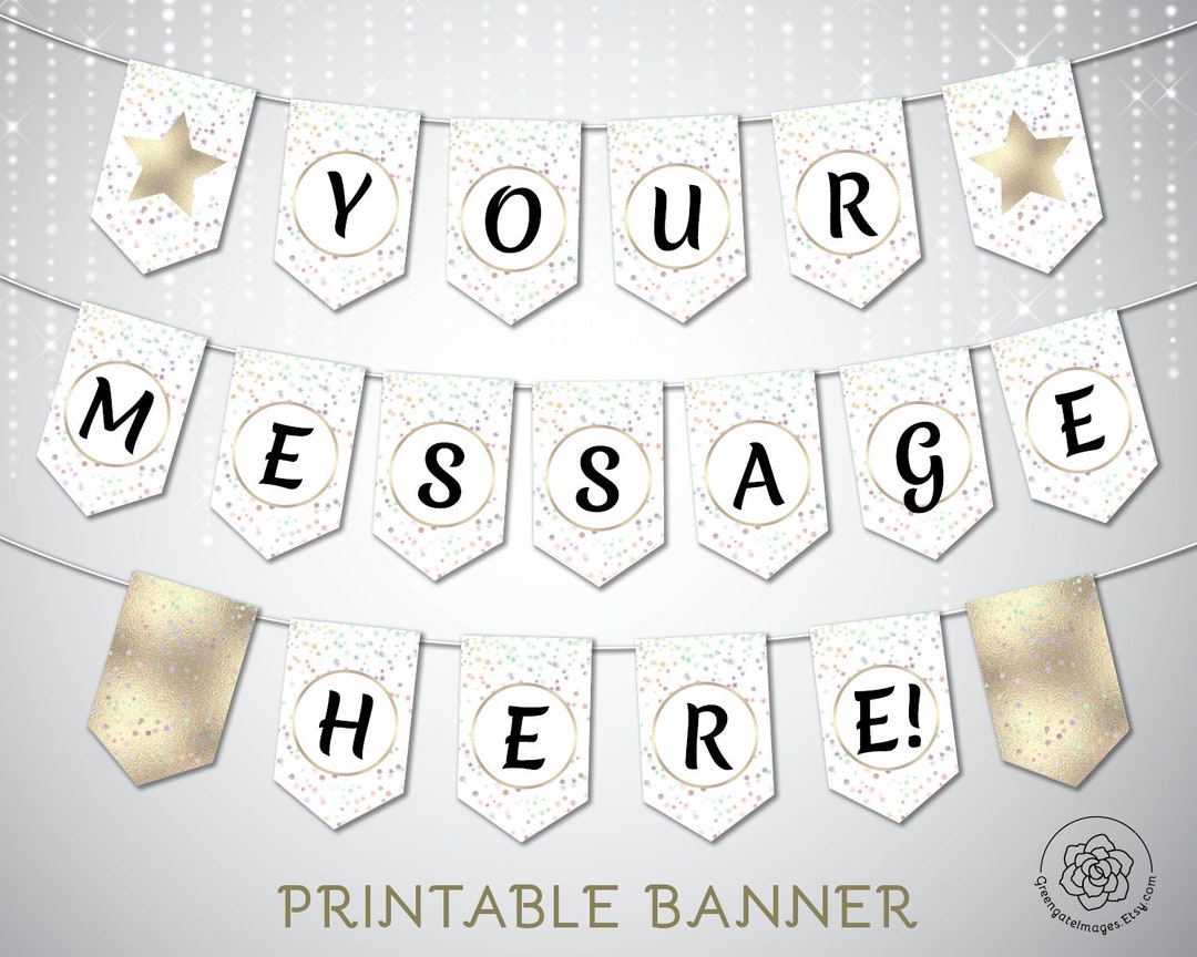 Personalized Letter Banner Message Banner Custom Message Etsy