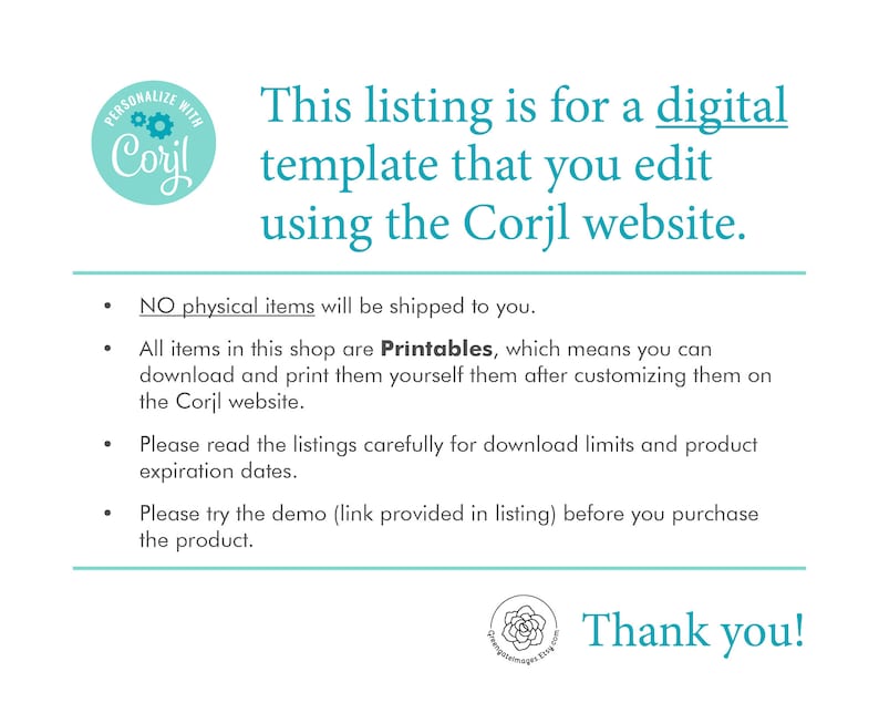Giant Gift Tag PRINTABLE Editable Corjl Extra Large Tag - Etsy