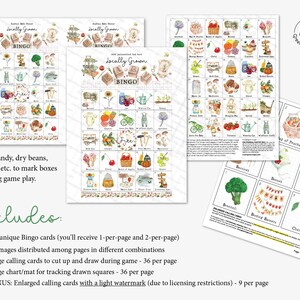 Locally Grown/farmer's Market Baby Bingo - 50 PRINTABLE, Unique Bingo ...