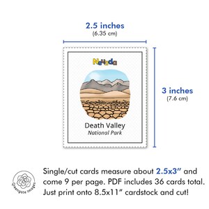 Nevada Memory Game - PRINTABLE Downloadable Activity PDF. Matching Game ...