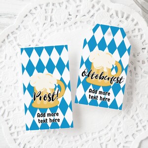 Etykieta na prezent na Oktoberfest - Etykieta na prezent do wydrukowania, etykieta na upominek, etykieta wisząca, edycja w Corjl, etykieta na smakołyk na Oktoberfest, kufel do piwa bawarski, pomysły na Oktoberfest