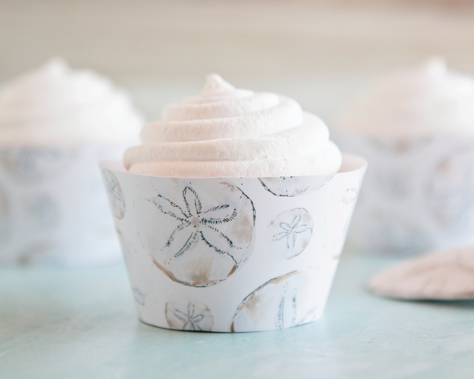 Sand Dollar Cupcake Wrapper - PRINTABLE Instant Download PDF ...