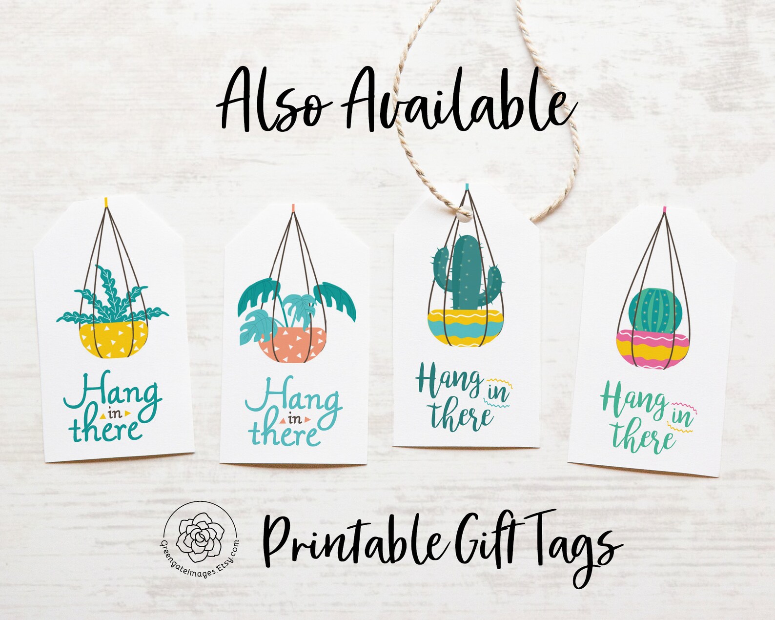 Thinking of You Gift Tags Printable Gift Tag Editable | Etsy