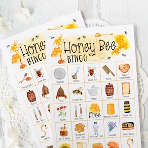 Honigbienen-Bingo - 50 DRUCKBARE einzigartige Karten, Spielidee, Bienenzucht, Bienenzucht, Bienenzucht, Bienenzucht, Bienenzucht, Bienenzucht