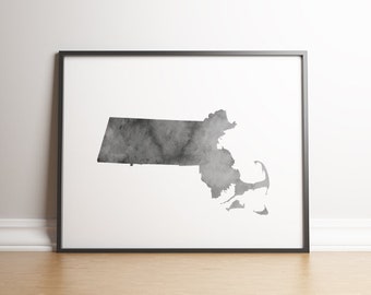 CUSTOM: Massachusetts Map Art