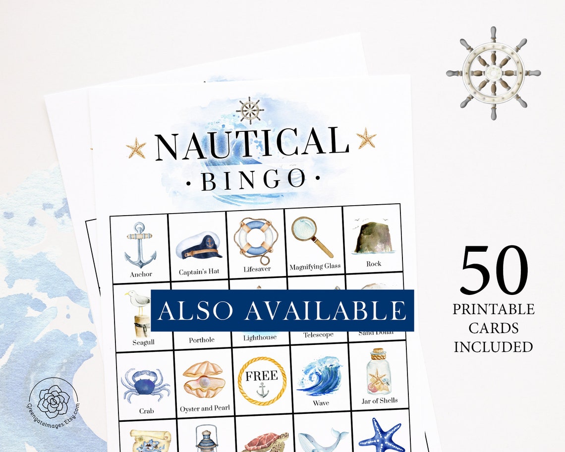 Beach Bingo: PRINTABLE 50 cards bingo pdf game party game | Etsy