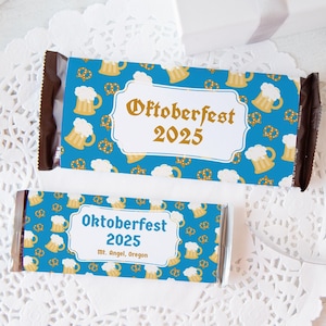 Oktoberfest Candy Bar Wrappers - PRINTABLE instant download. Beer pretzels hershey wrapper. King size XL candy bar. Large candy bar wrapper.