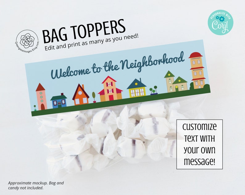 Printable Bag Topper Favor Bag Ziplock Topper Foldover Bag | Etsy