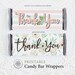 Thank You Candy Bar Wrappers PRINTABLE Hershey Bar Wrapper - Etsy