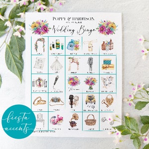 Tarjetas de bingo para bodas: 100 tarjetas, PDF de bingo para imprimir, idea de juego de bingo personalizado para despedida de soltera, recepción de boda, despedida de soltera
