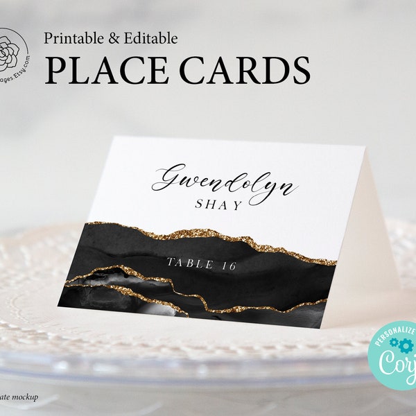 Agate Place Card - Etsy