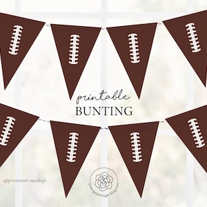 Football Bunting - football banner, football printable, football party, sports superbowl, printable bunting, digital download, boy birthday