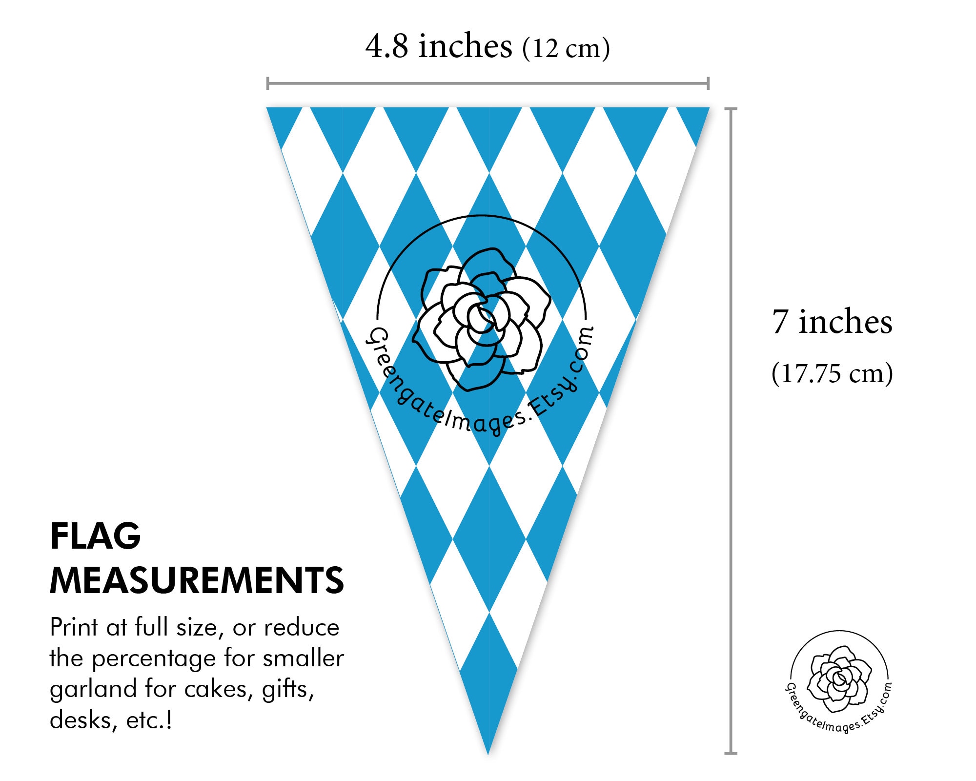 Polyester Ribbon 131-Foot Oktoberfest Pennant Banner - Bavarian Check Flag  Garland For German Beer Festival Pailles Plastique