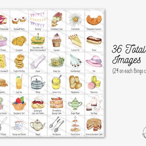 Tea Party Bingo Cards: 50 Printable Bingo Cards Women's - Etsy