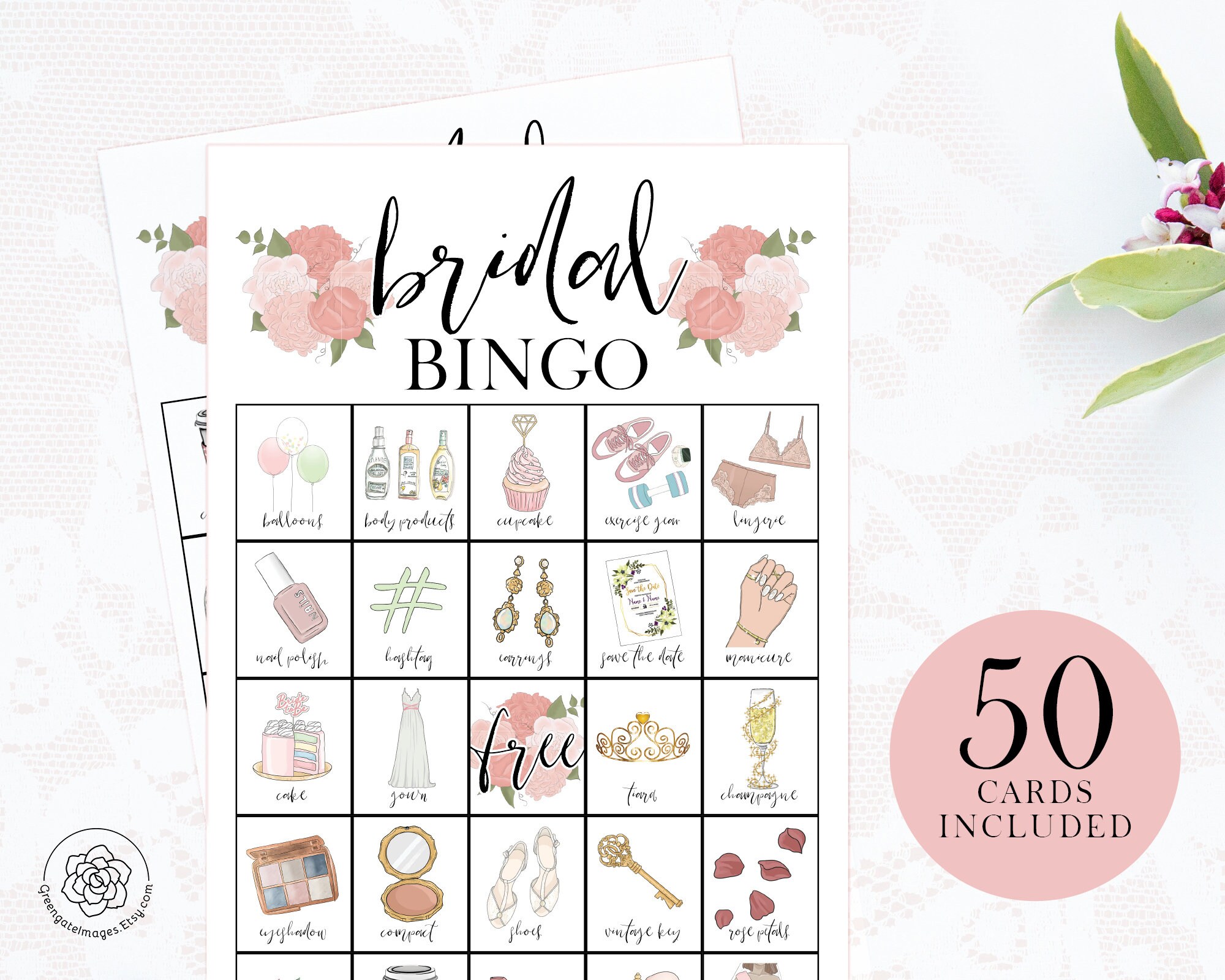 Bridal Bingo Cards Printable bingo cards bride bingo set 50 Etsy Bridal Bingo Cards Printable bingo cards bride bingo set 50 Etsy