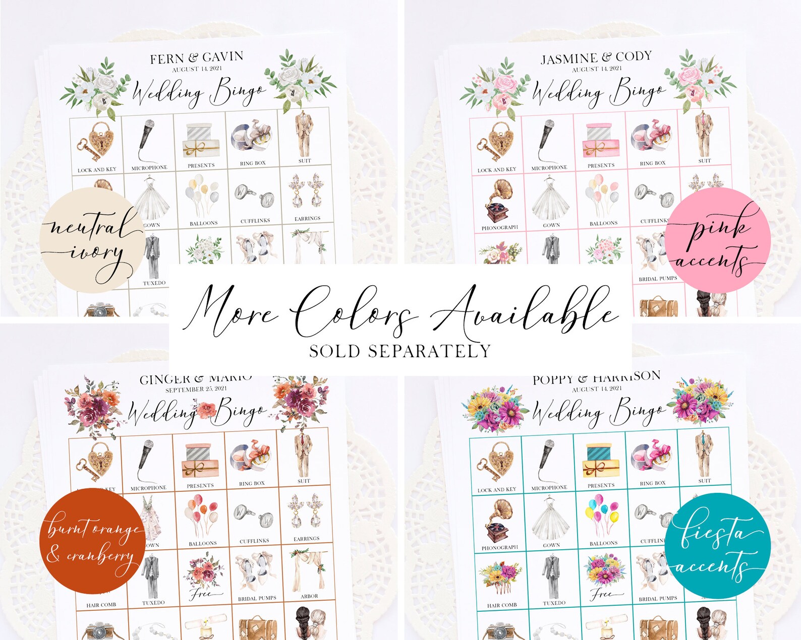 Printable Wedding Bingo Cards