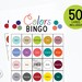 Colors Bingo Cards: Printable Bingo 50 Cards Senior Citizen - Etsy
