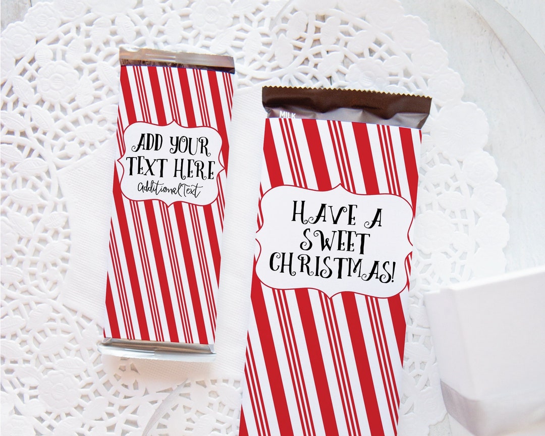 Christmas Candy Bar Wrappers - Custom Standard Wrap, Editable in Corjl ...