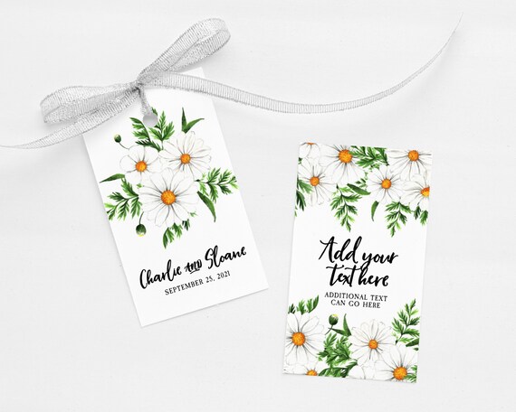 Daisy Gift Tags Printable Gift Tag Favor Tag Hang Tag | Etsy