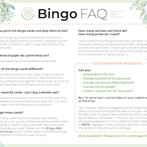 Christmas/Holiday Bingo Cards: Printable bingo, 50 cards, senior citizen activity, kids game, activity, bingo with pictures, color bingo image 2