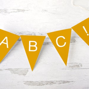 Gold Letter Banner - PRINTABLE, editable banner PDF. Instant digital download. Bunting letters for parties, messages, & celebration. TLB