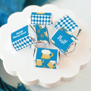 Involucri per Nuggets dell'Oktoberfest - PDF stampabile/compilabile da scaricare per incartare i classici cioccolatini Nuggets. Da stampare su etichette adesive per indirizzi.