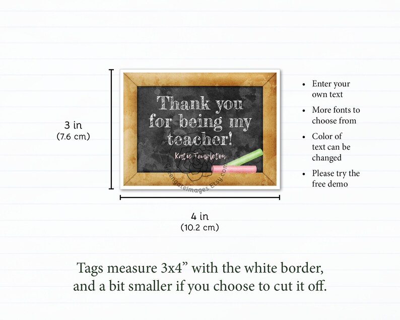 Chalkboard Gift Tags Printable School Gift Tags Teacher - Etsy