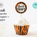 Tiger Print Cupcake Wrappers Toppers PRINTABLE Wrappers - Etsy