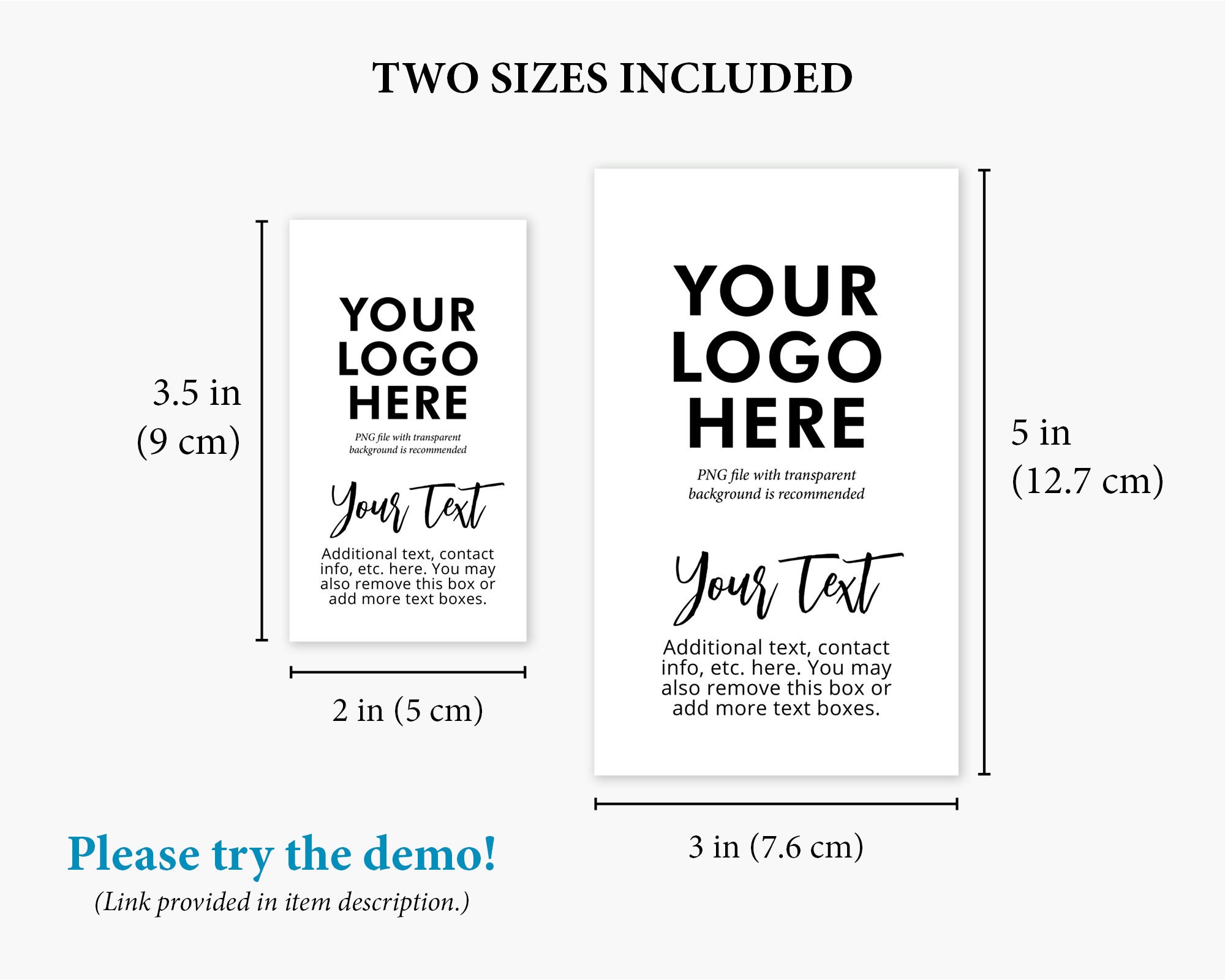 Logo Gift Tags Printable Gift Tags Edit in Corjl Small - Etsy Canada